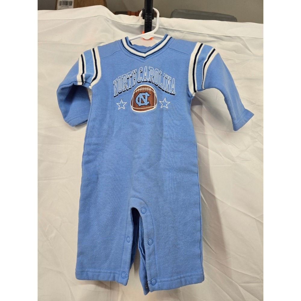 North Carolina Tar Heels Baby Football Romper Onesie Blue 3‎ 6M
